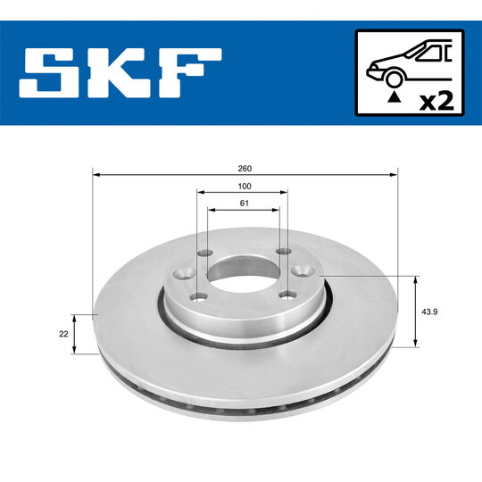 VKBD 80004 V2 - Brake Disc 