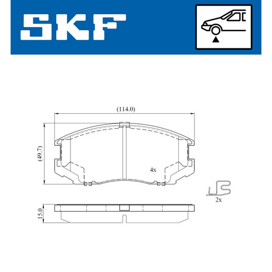 VKBP 80715 A - Brake Pad Set, disc brake 