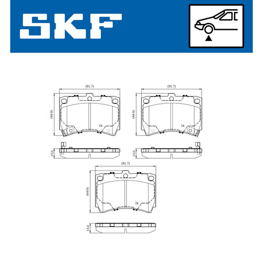 VKBP 80853 A - Brake Pad Set, disc brake 