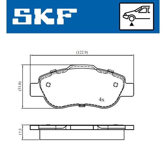 VKBP 80677 - Bromsbeläggssats, skivbroms 