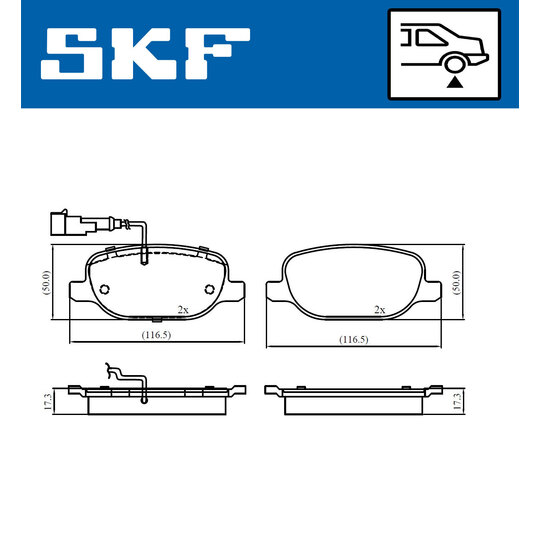 VKBP 91046 E - Bromsbeläggssats, skivbroms 