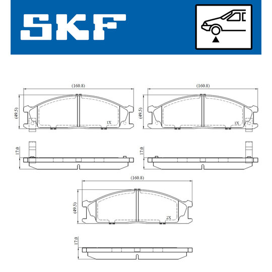 VKBP 80905 A - Brake Pad Set, disc brake 