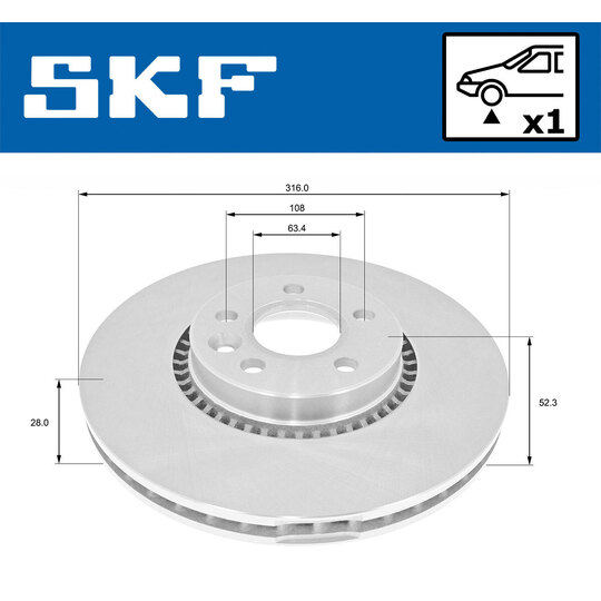 VKBD 80116 V1 - Brake Disc 