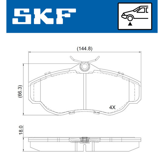 VKBP 80962 - Piduriklotsi komplekt,ketaspidur 