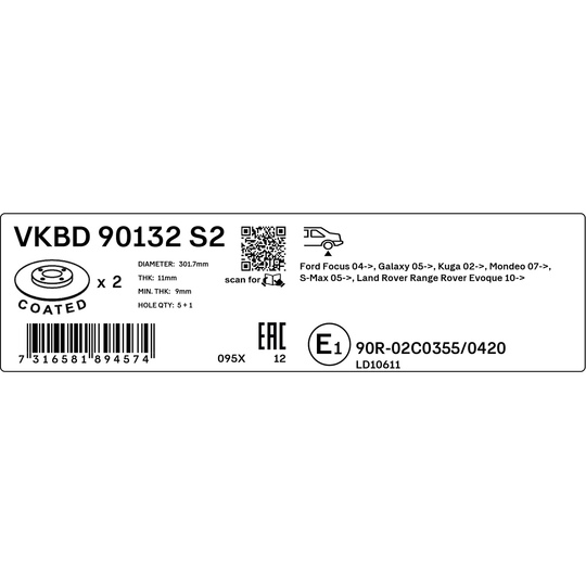 VKBD 90132 S2 - Brake Disc 