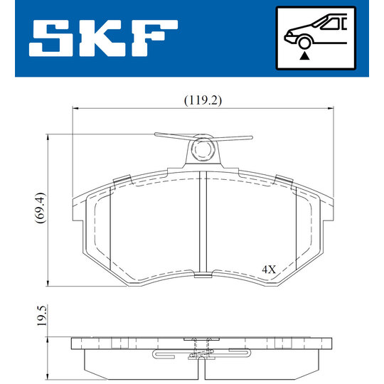 VKBP 80722 - Brake Pad Set, disc brake 