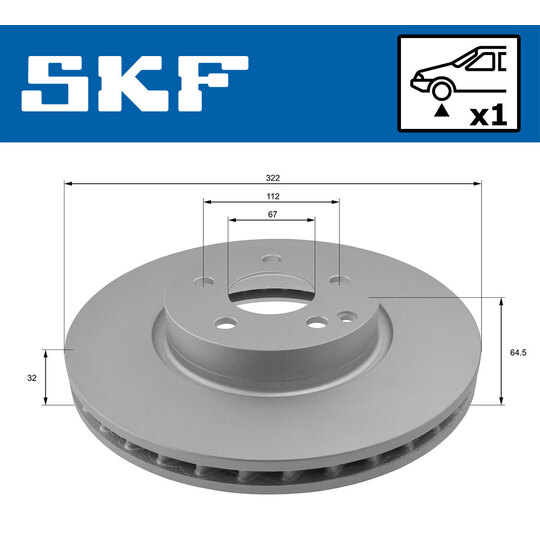 VKBD 80257 V1 - Brake Disc 