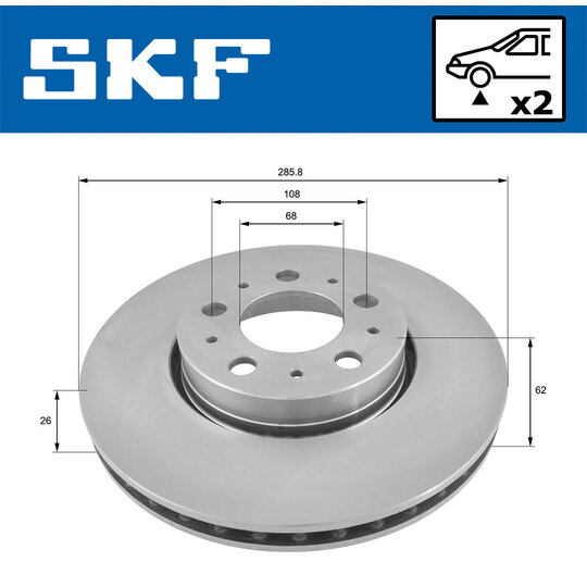 VKBD 80261 V2 - Brake Disc 