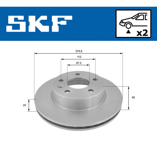 VKBD 80239 V2 - Brake Disc 