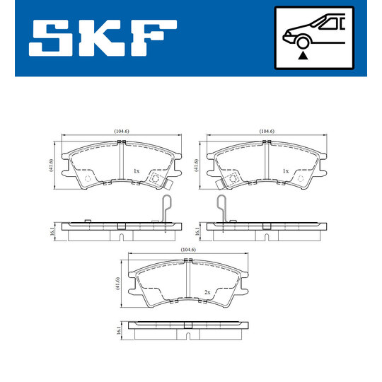 VKBP 80881 A - Bromsbeläggssats, skivbroms 