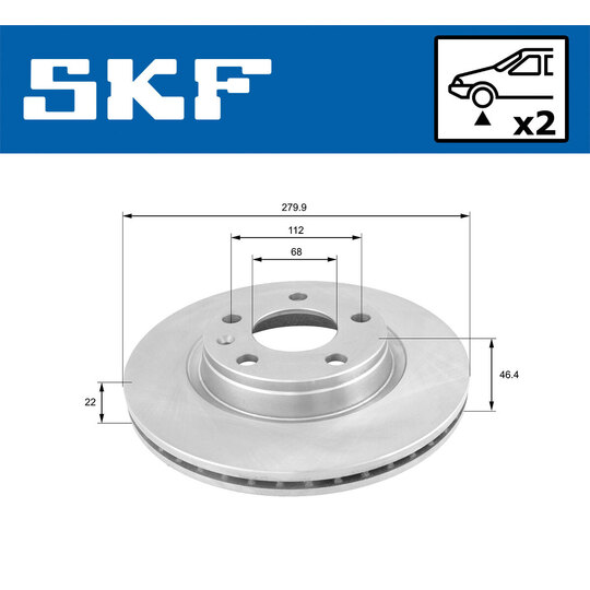 VKBD 80319 V2 - Brake Disc 