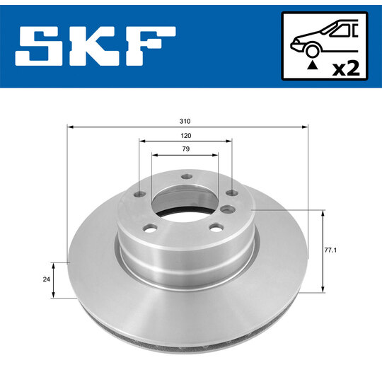 VKBD 80196 V2 - Brake Disc 