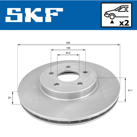 VKBD 80015 V2 - Brake Disc 