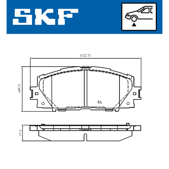 VKBP 80680 - Bromsbeläggssats, skivbroms 