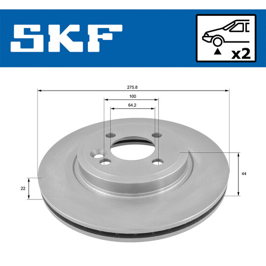 VKBD 80130 V2 - Brake Disc 