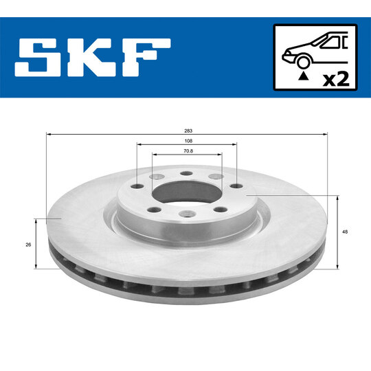 VKBD 80090 V2 - Brake Disc 