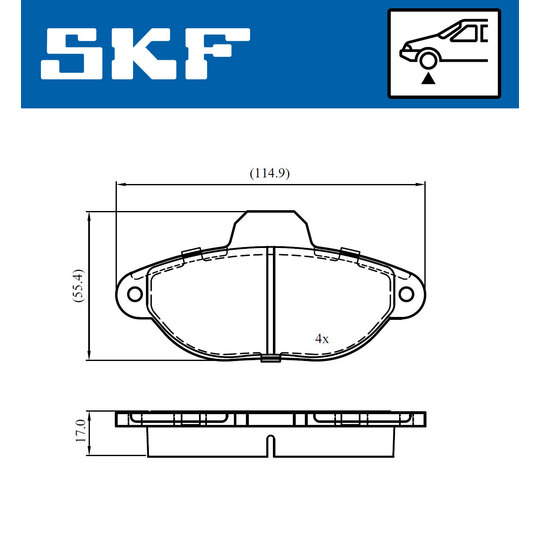 VKBP 80720 - Brake Pad Set, disc brake 