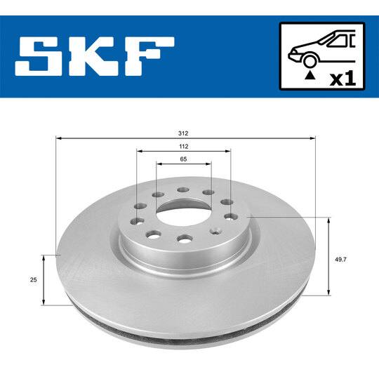 VKBD 80006 V1 - Brake Disc 