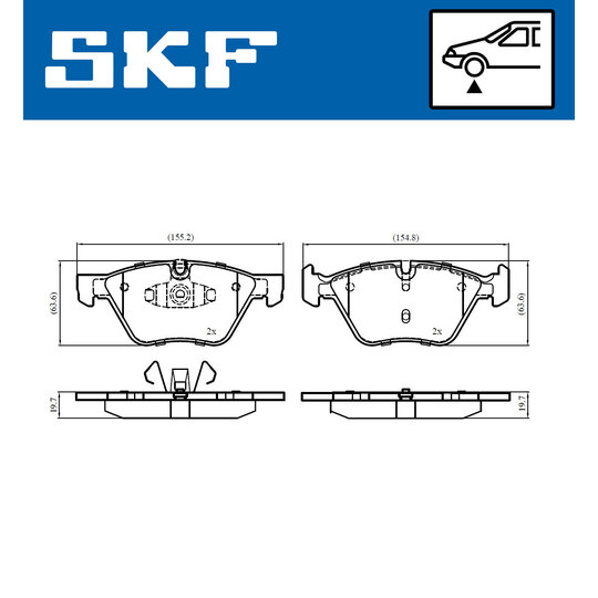 VKBP 80702 - Brake Pad Set, disc brake 