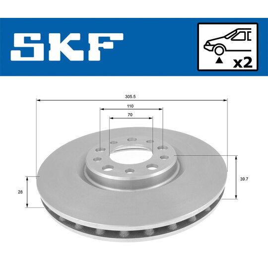 VKBD 80110 V2 - Brake Disc 