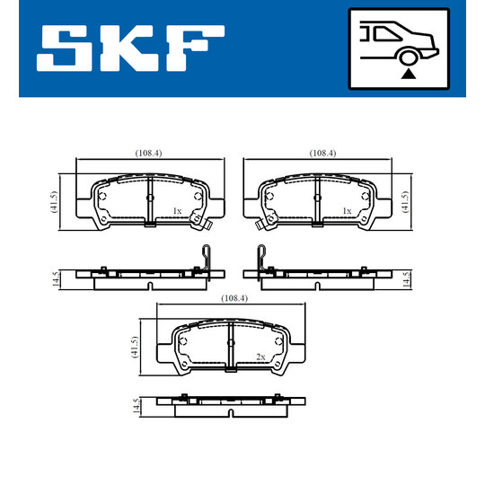 VKBP 90907 A - Bromsbeläggssats, skivbroms 