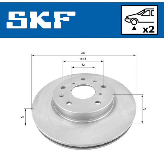 VKBD 80100 V2 - Brake Disc 