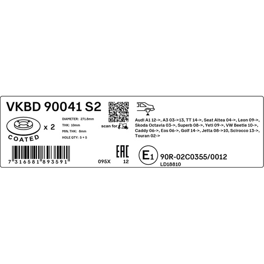 VKBD 90041 S2 - Brake Disc 