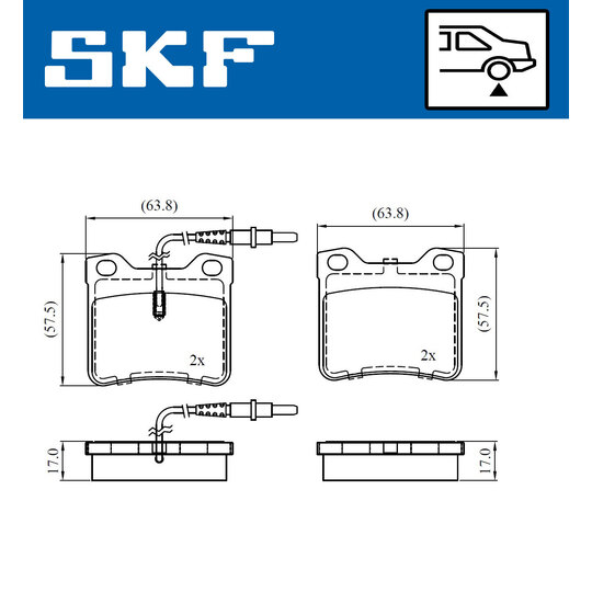 VKBP 91059 E - Bromsbeläggssats, skivbroms 