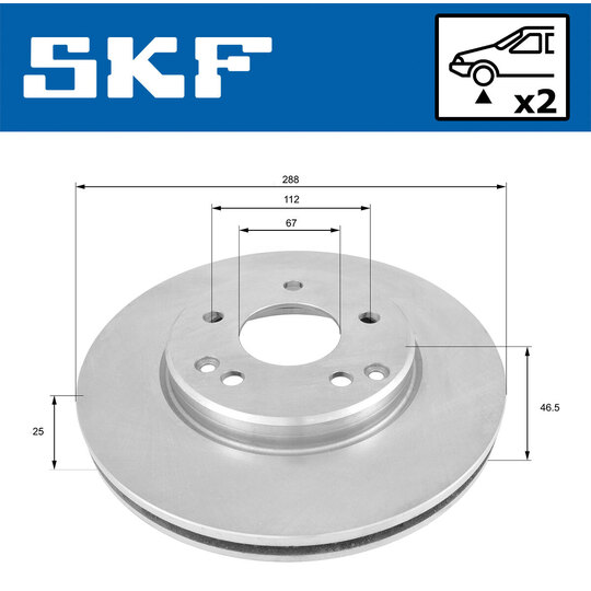 VKBD 80020 V2 - Brake Disc 