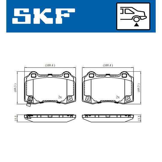 VKBP 90849 A - Brake Pad Set, disc brake 