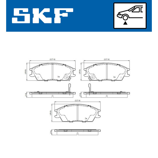 VKBP 80855 A - Piduriklotsi komplekt,ketaspidur 