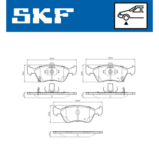 VKBP 80871 A - Brake Pad Set, disc brake 