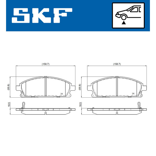 VKBP 80888 A - Bromsbeläggssats, skivbroms 