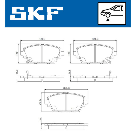 VKBP 80896 A - Bromsbeläggssats, skivbroms 