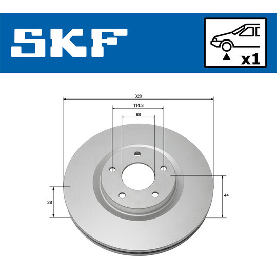 VKBD 80183 V1 - Brake Disc 