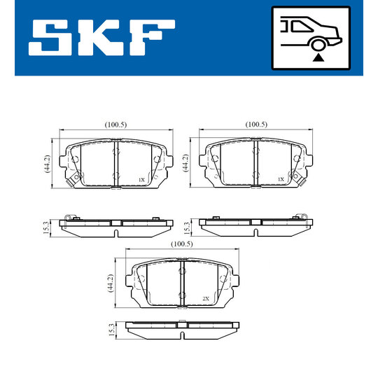 VKBP 91095 A - Bromsbeläggssats, skivbroms 