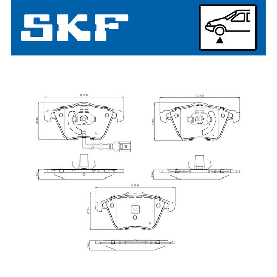 VKBP 80763 E - Brake Pad Set, disc brake 