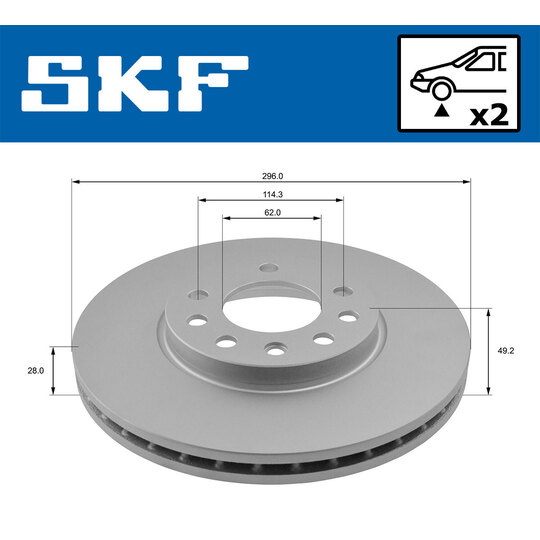 VKBD 80168 V2 - Brake Disc 