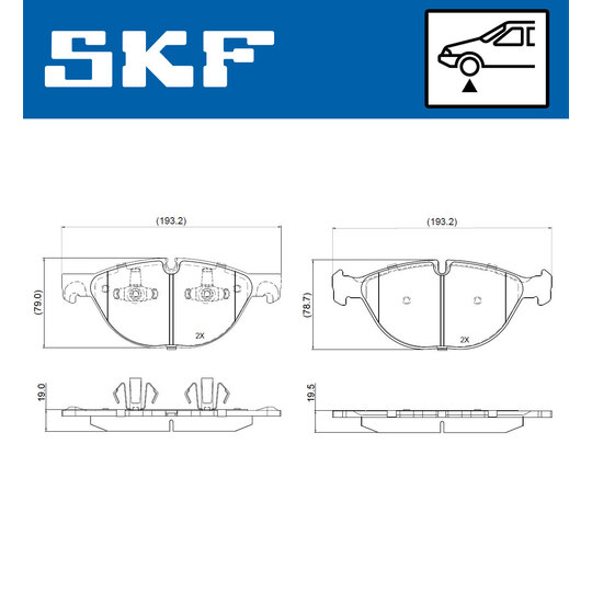 VKBP 81002 - Piduriklotsi komplekt,ketaspidur 