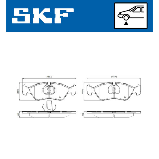 VKBP 80645 - Piduriklotsi komplekt,ketaspidur 