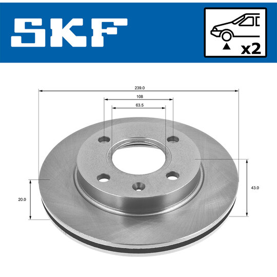 VKBD 80073 V2 - Brake Disc 