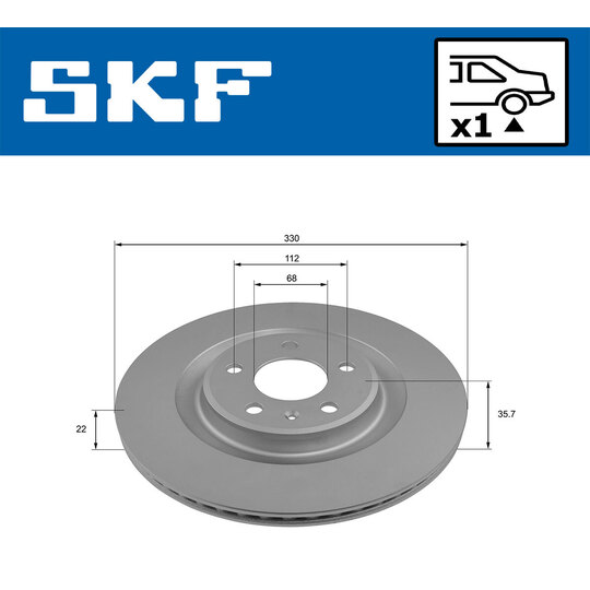 VKBD 90243 V1 - Brake Disc 