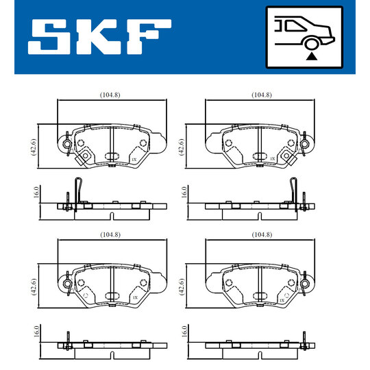 VKBP 90894 A - Bromsbeläggssats, skivbroms 