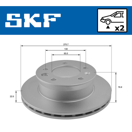 VKBD 80174 V2 - Brake Disc 