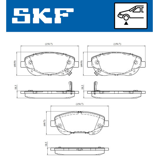 VKBP 80923 A - Bromsbeläggssats, skivbroms 