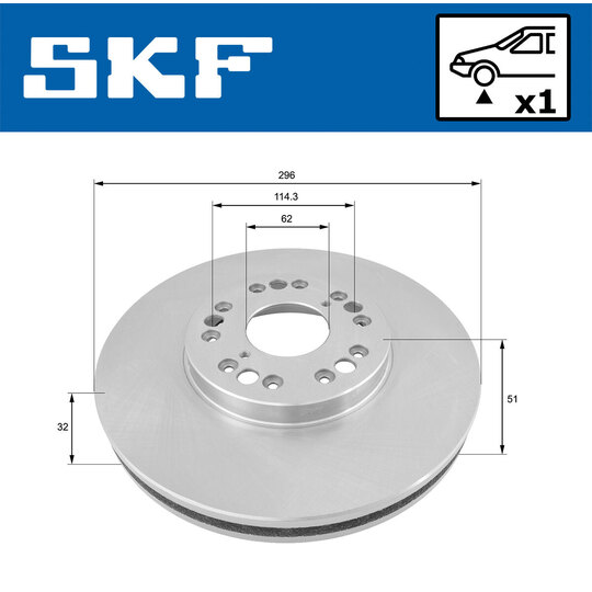 VKBD 80278 V1 - Brake Disc 