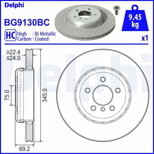 BG9130BC - Brake Disc 