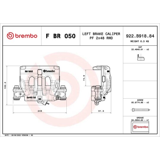 F BR 050 - Brake Caliper 