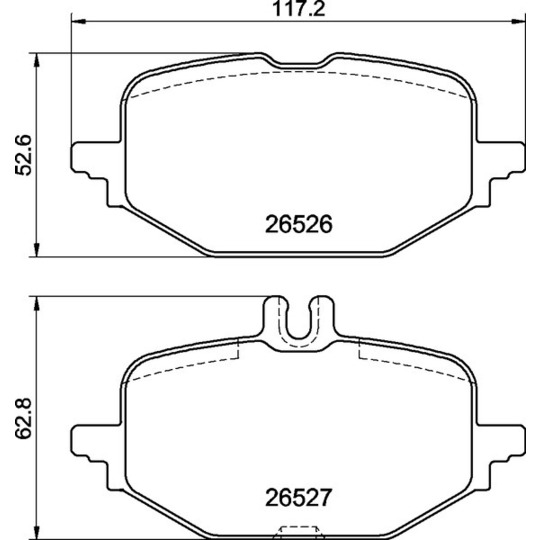 P 50 172 - Brake Pad Set, disc brake 