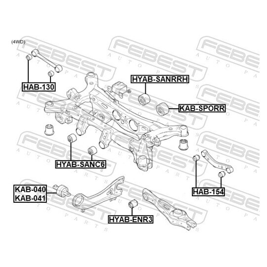 KAB-040 - Control Arm-/Trailing Arm Bush 